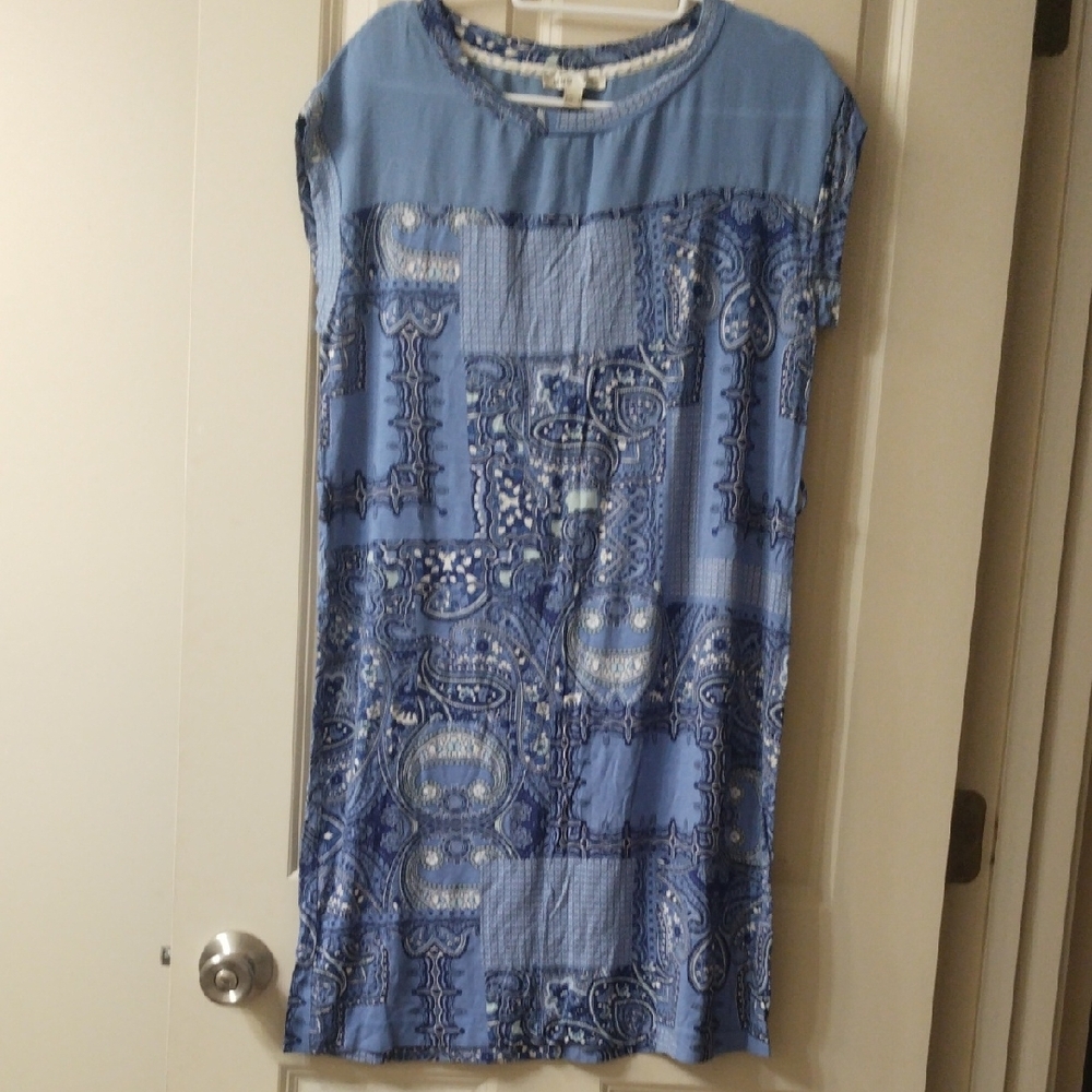 Mango Blue Boxy Tunic Top